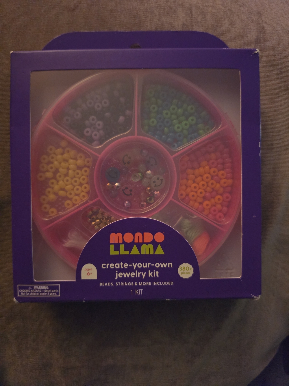 Mondo Llama Create-Your-Own Jewelry Kit - Purple & Multicolor Beads